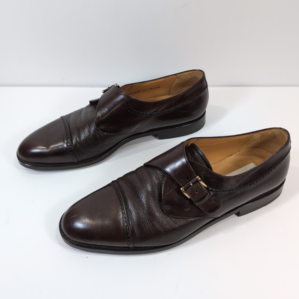 Mezlan Dress Shoes Mens 13 m Brown Leather Buckle Spain Vero Cuoio Istanbul